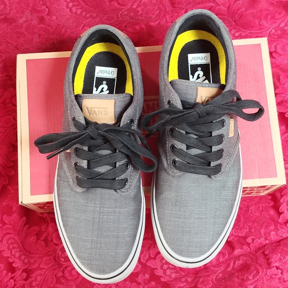 SOLD*Vans Atwood Deluxe Gray/Chi Men's Shoes Sz. 9